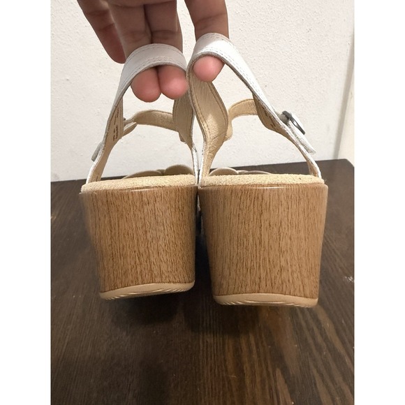 Dansko Season Sandal White Leather Comfort Open Toe Shoe Women 41 US 10-10.5 - Picture 7 of 14